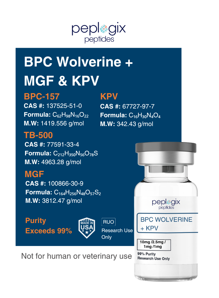 BPC Wolverine + MGF & KPV - 10mg / 2.5mg / 1mg / 1mg