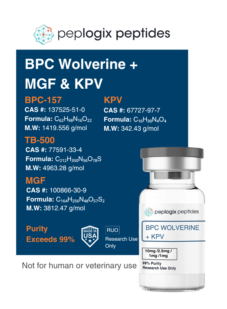 BPC Wolverine + MGF & KPV - 10mg / 2.5mg / 1mg / 1mg