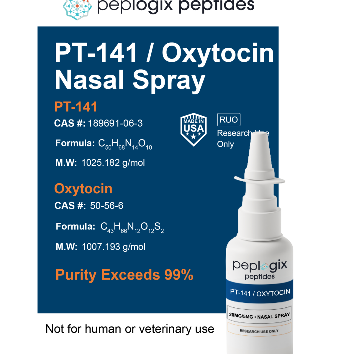 PT-141 / Oxytocin Nasal Spray - 20mg / 5mg